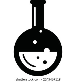 Chemistry flask icon. Science technology. flat design for chemistry, laboratory, science, biotechnology concepts.