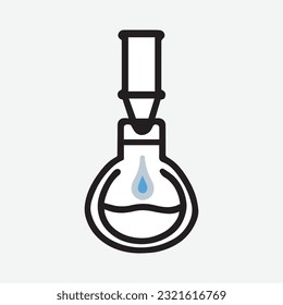 Chemistry flask icon. Science technology. flat design for chemistry, laboratory, science, biotechnology concepts.