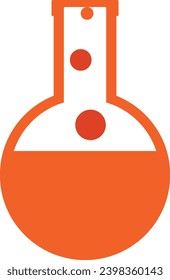 Chemistry flask icon. Science technology. flat design for chemistry, laboratory, science, biotechnology concepts.