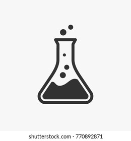 Chemistry flask icon. Science technology. flat design for chemistry, laboratory, science, biotechnology concepts.