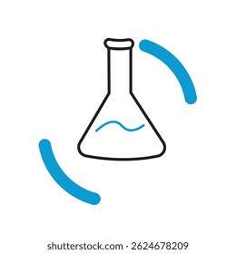 Chemistry flask icon shape. Vector illustration