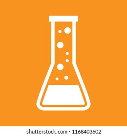 Chemistry flask Icon, stock vector illustration, EPS10.