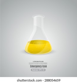 Chemistry Flask icon vector.