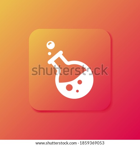 chemistry flask icon. Vector illustration EPS 10.