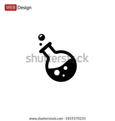 chemistry flask icon. Vector illustration EPS 10.