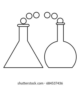 Chemistry flask isolated