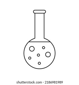 Chemistry flask isolated on white background. Vector illustration