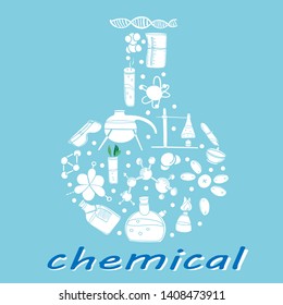chemistry flask lab sit down medicine molecule atomic equipment