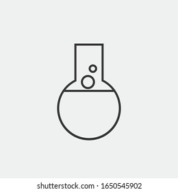 chemistry flask line vector icon