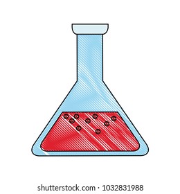 Chemistry flask with liquid