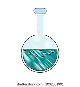 Chemistry flask with liquid