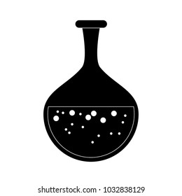 Chemistry flask with liquid