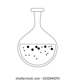 Chemistry flask with liquid