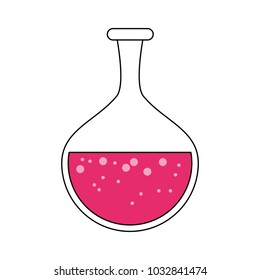Chemistry flask with liquid