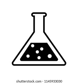 Chemistry flask with liquid icon vector icon. Simple element illustration. Chemistry flask with liquid symbol design. Can be used for web and mobile.