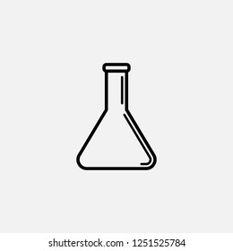 Chemistry flask outline icon. icon. Test tube outline concept symbol design. Stock - Vector illustration can be used for web