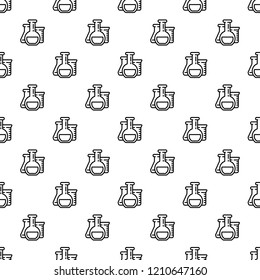 Chemistry flask pattern seamless repeat background for any web design
