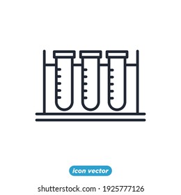 Chemistry flask. test tube icon. Science element symbol template for graphic and web design collection logo vector illustration