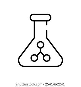 Frasco de química icono de Vector Ilustración de stock