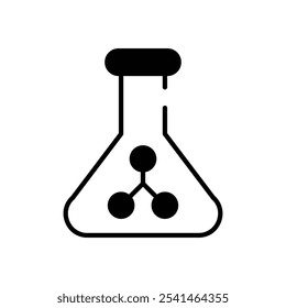 Frasco de química icono de Vector Ilustración de stock