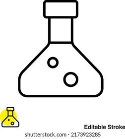 Icono de la línea del vector de máscara de química
