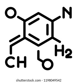 Chemistry formula icon. Outline chemistry formula vector icon for web design isolated on white background