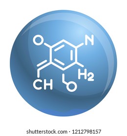 Chemistry formula icon. Outline chemistry formula vector icon for web design isolated on white background