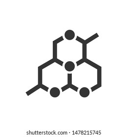 Chemistry formula icon. vector graphics