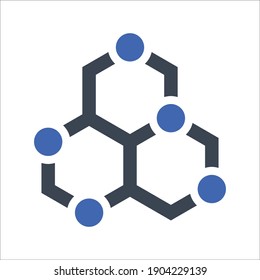 Chemistry formula icon, Vector graphics