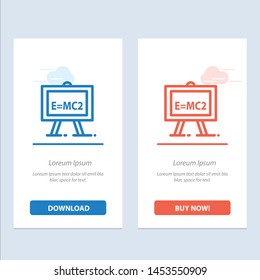 Chemistry, Formula, Science, Science Formula  Blue and Red Download and Buy Now web Widget Card Template