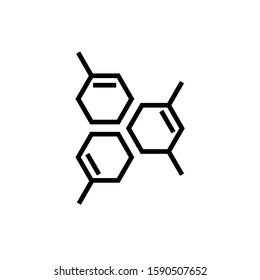 Chemistry formula structure icon. Line chemical molecule icon.