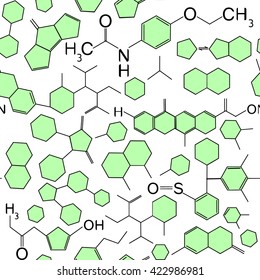 Chemistry Formulas Pattern Stock Vector (Royalty Free) 422986981 ...