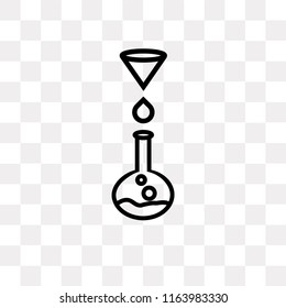 Chemistry Funnel vector icon isolated on transparent background, Chemistry Funnel logo concept