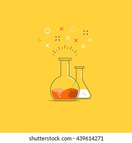 Chemistry funny experiments. Chemical tricks. Science class and entertainment.