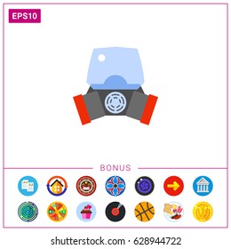 Chemistry gas mask vector icon