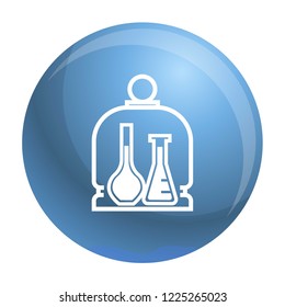 Chemistry glass flask icon. Simple illustration of chemistry glass flask vector icon for web design isolated on white background