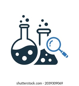 Chemistry, glass, research, science icon. Simple vector design.