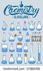 chemistry glassware set