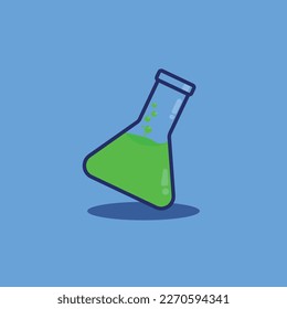 chemistry glassware tube lab vector cartoon icon