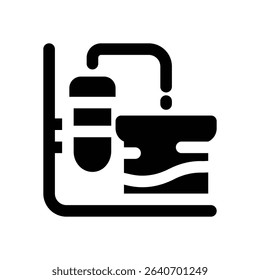chemistry glyph icon. Strong and solid vector icon for websites, mobile interfaces, presentations, and visual branding. High quality and easy to edit.