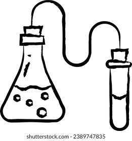 Ilustraciones vectoriales de la química dibujadas a mano
