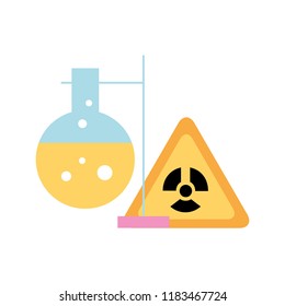 chemistry hazard sign test tube laboratory