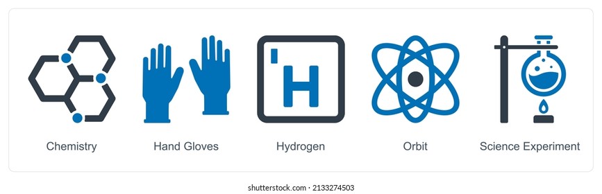 Chemistry And Hydrogen Icon Concept
