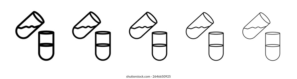 Chemistry icon flat simple outline logo