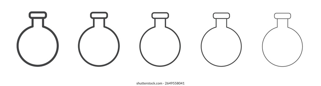 Chemistry icon flat simple outline logo
