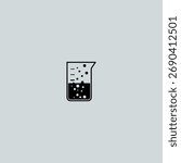 Chemistry icon flat vector design.
