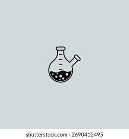 Ícone de química design de vetor plano.