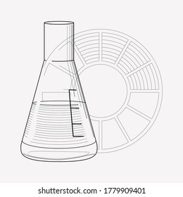 Chemistry icon line element. Vector illustration of chemistry icon line isolated on clean background for your web mobile app logo design.