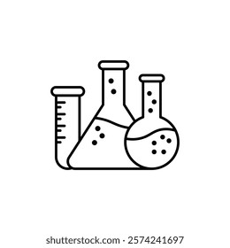 Chemistry icon linear logo isolated