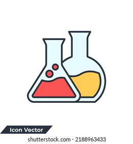 chemistry icon logo vector illustration. test tube symbol template for graphic and web design collection